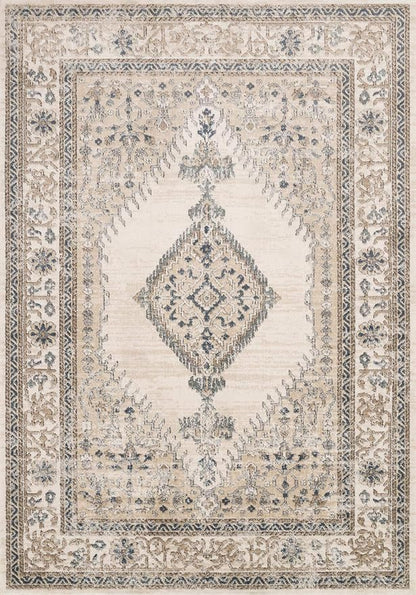 Loloi Teagan Collection TEA-02 Oatmeal/Ivory 9'-9" x 13'-6" Area Rug, Large, Soft Neutral Rug, High-Traffic for Living Room, Bedroom, Home Office, Dining Area
