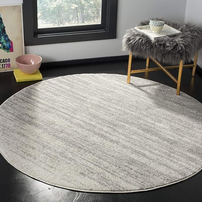 SAFAVIEH Adirondack Collection Area Rug - 6' Round, Cream & Purple, Modern Ombre Design, Non Shedding & Easy to Clean, Ideal for Living Room, Bedroom, Office, Dining Space (ADR113L)