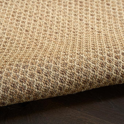 Nourison Home Courtyard Jute 9' x 12' Area Rug - Easy Clean, Non Shedding, Bed Room, Living Room, Dining Room, Kitchen (9' x 12')