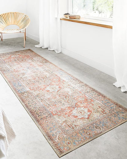 Loloi Loren Collection LQ-15 Terracotta/Sky 2'-3" x 3'-9" Accent Rug