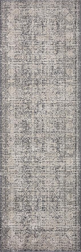 Loloi Amber Lewis Alie Collection ALE-03 Charcoal/Dove 7'-10'' x 7'-10'', .13'' Pile Height, Round Area Rug