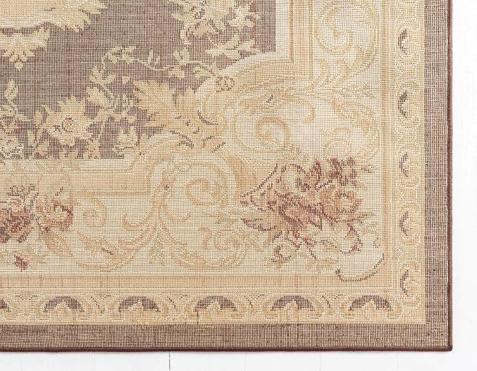 Unique Loom Versailles Collection Traditional Classic Floral Motif Area Rug (2' 2 x 3' 0 Rectangular, Brown/ Ivory)