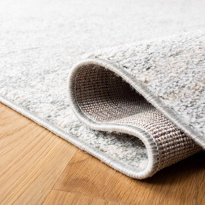 SAFAVIEH Tulum Collection Area Rug - 9' Square, Light Grey & Ivory, Moroccan Boho Tribal Design, Non-Shedding & Easy to Clean, Ideal for Living Room, Bedroom, Dining Space (TUL272F)