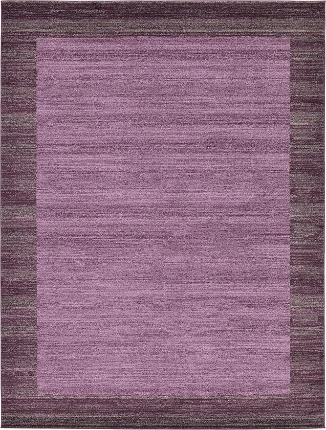 Rugs.com Angelica Collection Rug – 9' x 12' Violet Medium Rug Perfect for Living Rooms, Large Dining Rooms, Open Floorplans