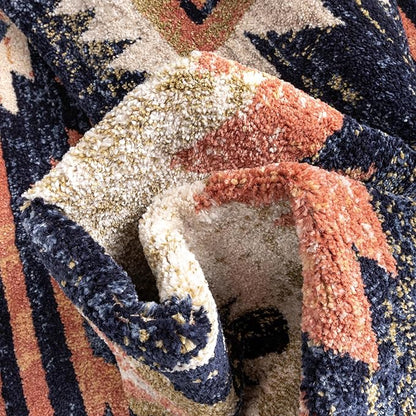 Well Woven Tulsa Lea Blue Traditional Southwestern Tribal 2'7" X 9'10" Runner Rug