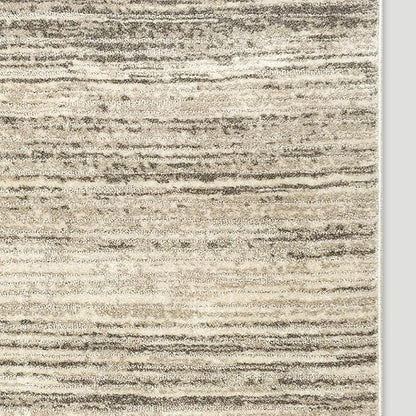 Well Woven Custom Size Hallway & Stair Runner- Harlow Delphi Cream Beige 31 Inches Wide x 95 Feet Long Runner (31" x 95') Runner Rug - Modern Stripes Pattern, Ultra-Soft, Easy-Clean