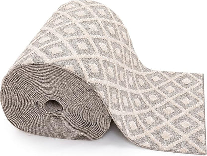 Well Woven Custom Size Hallway Stair Runner - Choose Your Length - Ainsley Ivory Diamond Trellis Geometric Tribal - 31 Inches Wide x 90 Feet Long Runner (31" x 90' Runner) Rug
