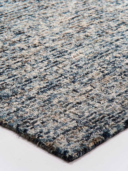 Rugsotic Carpets Hand Tufted Wool ECO-Friendly Area Rugs - 5'x8', Rectangle Shape, Dark & Blue, Solid Plain Design, High Pile Handmade Anti Skid Area Rugs for Living Room, Bed Room (KWC111)