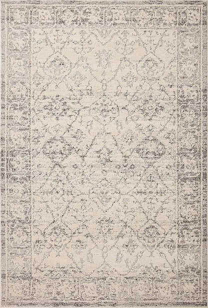 Loloi Magnolia Home by Joanna Gaines Gigi Collection GIG-02 Ivory/Stone 6'-7" x 9'-2" Area Rug
