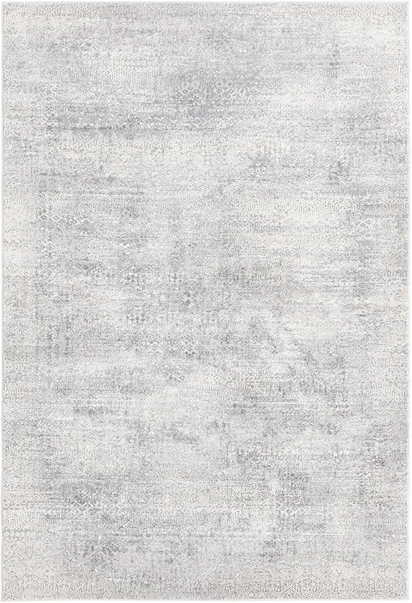Unique Loom Finsbury Collection Area Rug - Sarah (5' 3" x 8' Rectangle, Gray/ Ivory)