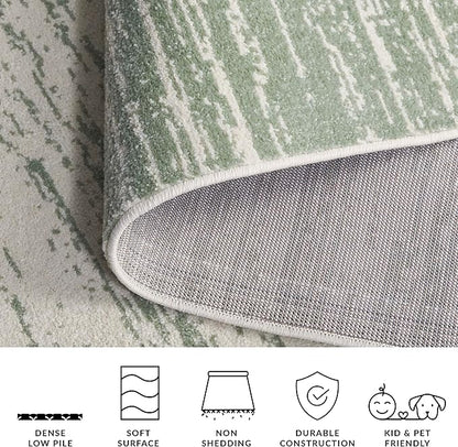 SAFAVIEH Area Rug 11x15 - Adirondack Collection - Large - Sage & Ivory, Modern Ombre Design, Non Shedding & Easy to Clean, Ideal for Living Room, Bedroom, Office, Dining Space (ADR113X)