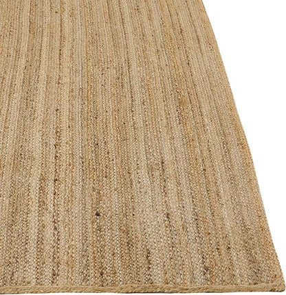 REDEARTH Rectangular Area Rug - Hand Woven Braided 100% Natural Jute - Artisan Made Boho Jute Rugs for Bedroom - Kitchen - Living Room - Farmhouse - Aesthetic Home Decor (5'x8' - Natural)