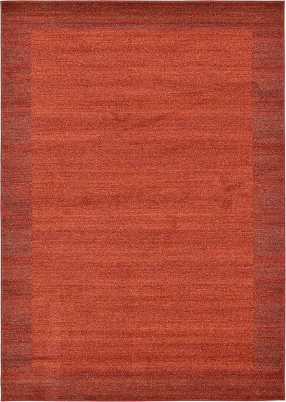 Rugs.com Angelica Collection Rug – 7' x 10' Terracotta Medium Rug Perfect for Bedrooms, Dining Rooms, Living Rooms