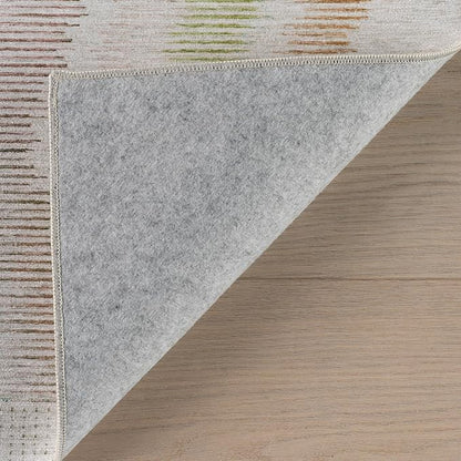 Dash & Albert Zarek Multi Machine Washable Rug, 5 X 8 Feet, Multicolored/White Chevron Pattern
