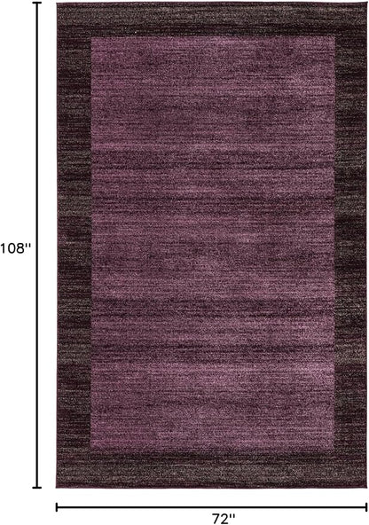Rugs.com Angelica Collection Rug – 6' x 9' Violet Medium Rug Perfect for Bedrooms, Dining Rooms, Living Rooms