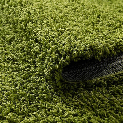 Unique Loom Solid Shag Collection Area Rug (3' 3" x 5' 3" Oval, Grass Green)
