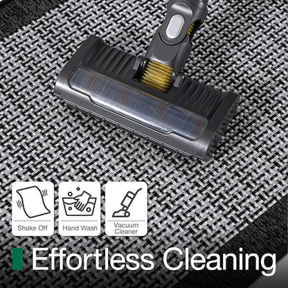 LUMI Inside Door Mat for Entry 20"x32", Absorbent, Dirt Trapper, Low Profile Thin, Non Slip Mats with Rubber Backing, Ideal for Indoor, High Traffic, Garage, Entrance, Classic Black