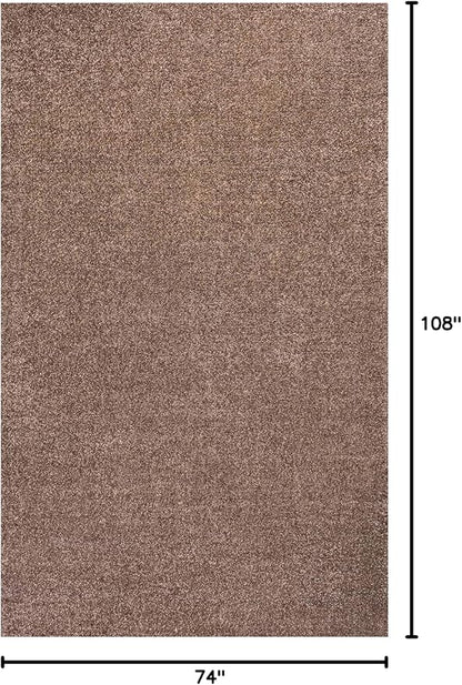 JONATHAN Y Haze Solid Low-Pile Brown Indoor Area Rug 6x9, Coastal,Bohemian,Minimalist,Classic, Easy-Cleaning for Living Room,Bedroom,Kitchen,Pet Friendly,Non-Shedding (SEU100J-6)