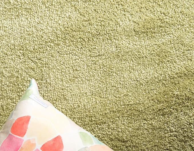 Unique Loom Solo Collection Area Rug - Calabasas (6' 1" Round, Light Green)