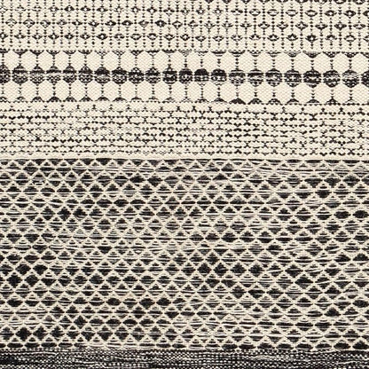 Mark&Day Wool Rugs, 5x7 Tervoort Global Black Area Rug, Blue Beige Carpet for Living Room, Bedroom or Kitchen (5' x 7'6")