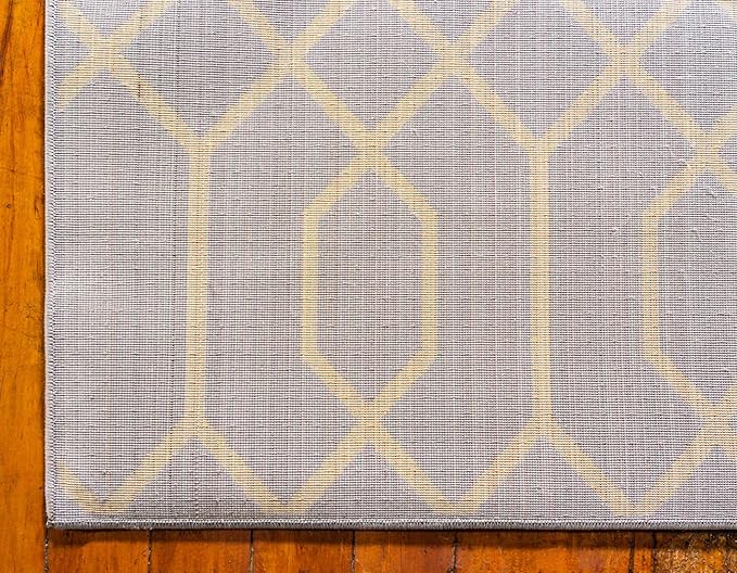 Unique Loom Marilyn Monroe Glam Collection Area Rug - Trellis (4' 1' x 6' 1' Rectangle, Gray Gold/ Gold)