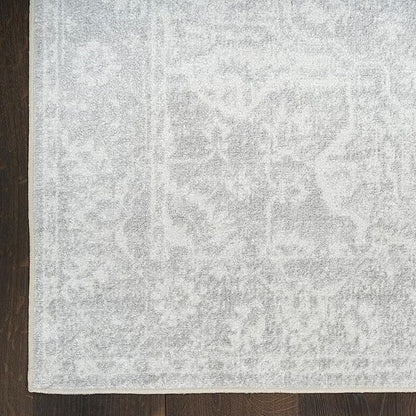 Nourison Home Astra Machine Washable Grey 7'10" x 10' Area Rug - Easy Clean, Non Shedding, Bed Room, Living Room, Dining Room, Kitchen (8' x 10')