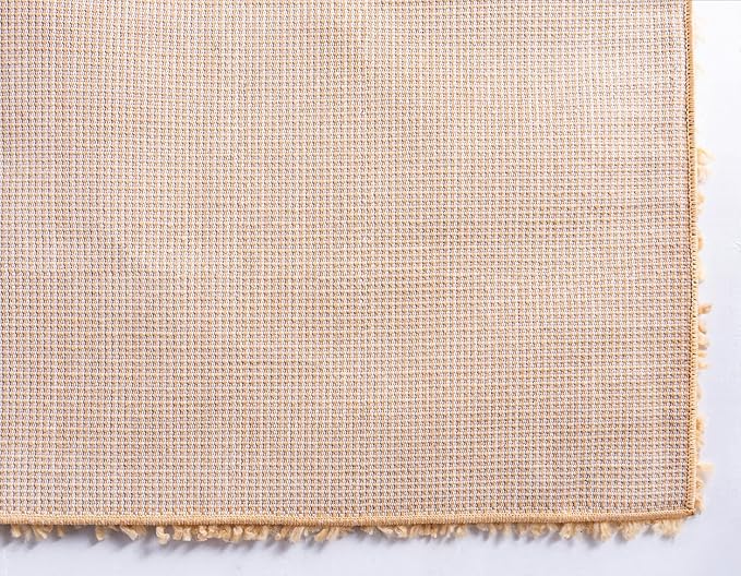 Unique Loom Davos Shag Collection Area Rug - Solid (2' 7" x 16' 5" Runner, Sun Yellow)