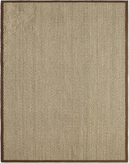 DEXI Area Rug Natural Fiber 8x10, Braided Woven Seagrass Rugs No Shed, Large Soft Neutral Rustic Carpet Mat for Indoor Entryway Outdoor Patio Dining Living Room Bedroom Farmhouse, Natural