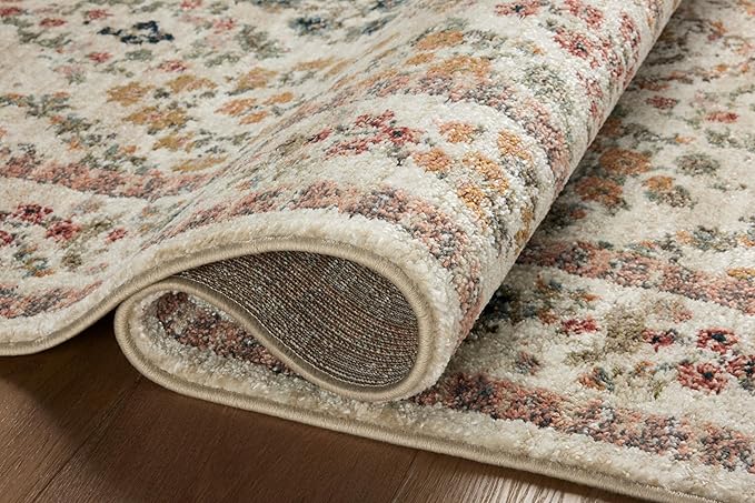 Loloi Rifle Paper Co. Laurel Collection LAU-04 Cream/Multi 5'-3" x 7'-8" Area Rug