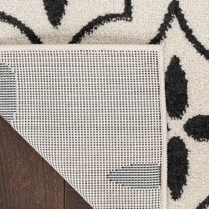 Nourison Home Nourison Essentials Ivory Black 8' x 10' Area Rug - Easy Clean, Non Shedding, Bed Room, Living Room, Dining Room, Kitchen (8' x 10')