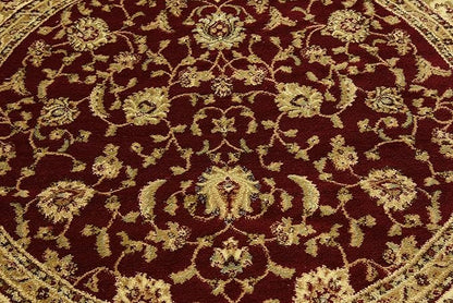 Unique Loom Voyage Collection Traditional Oriental Classic Intricate Design Area Rug (6' 0 x 6' 0 Round, Red/Gold)