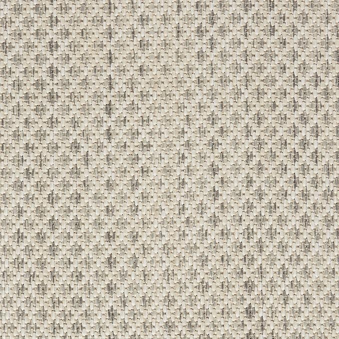 Nourison Home Courtyard Ivory Silver 3' x 5' Oval Area Rug - Easy Clean, Non Shedding, Bed Room, Living Room, Dining Room, Kitchen (3' x 5' Oval)
