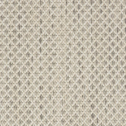 Nourison Home Courtyard Ivory Silver 6' x Round Area Rug - Easy Clean, Non Shedding, Bed Room, Living Room, Dining Room, Kitchen (6' x Round)