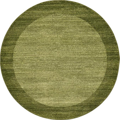 Rugs.com Angelica Collection Rug – 6 Ft Round Light Green Medium Rug Perfect for Kitchens, Dining Rooms