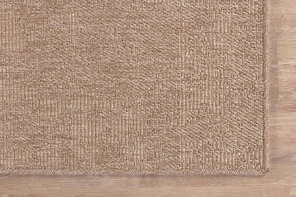 CAMILSON Easy Jute Rug 8x10, Indoor Outdoor Natural Color Fiber Area Rugs for Living Room Patio and Kitchen Rug, Solid Boho Woven Design, Easy-Cleaning, Washable Outside Carpet Alfombras (8 x 10)