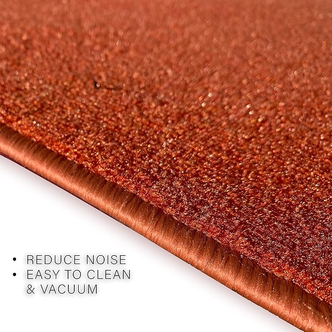 Custom Made Runner Rug Low Pile with Rubber Backing for Kitchen Foyer Hallway Entry Choose Your Length Size 26 Inch Wide Solid and Plain Orange Color (3 feet x 26 inch)