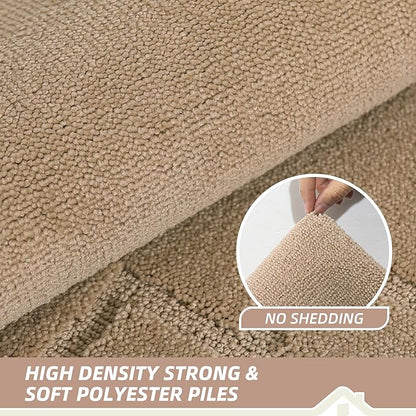 BEQHAUSE Door Mat 24" x 36", Non-Slip Door Mats Indoor Entryway Rugs Washable Low-Profile Absorbent and Stain Resist Floor Mats, Dog Door Mat for Front Back Door, Muddy Wet Shoes & Paws, Beige