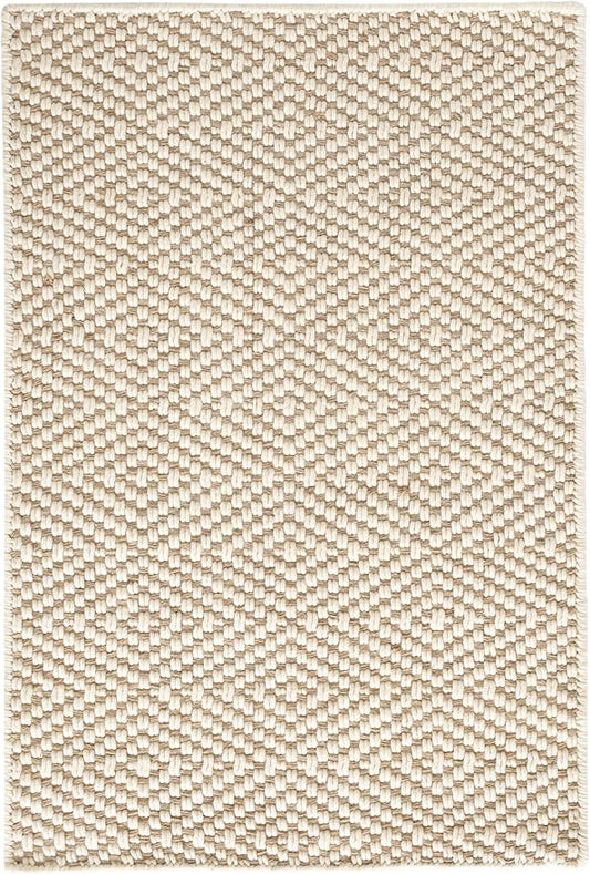 Dash & Albert Cocchi Handwoven Wool Rug, 2.5 X 8 Feet, Tan Geometric Pattern