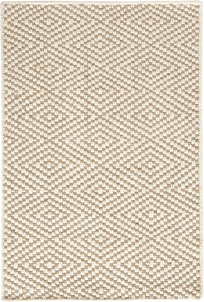Dash and Albert Cocchi Handwoven Wool Rug, 7.5 X 9.5 Feet, Neutral Geometric Pattern - Premium Luxury Hotel Quality Soft Breathable Hypoallergenic Machine Washable Easy Care All Season Comfortable