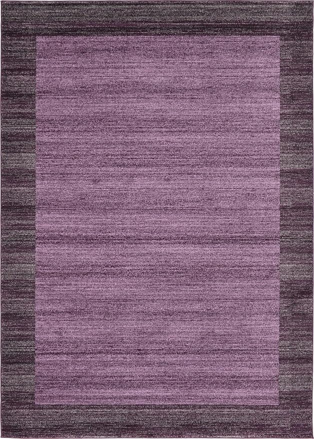 Rugs.com Angelica Collection Rug – 7' x 10' Violet Medium Rug Perfect for Bedrooms, Dining Rooms, Living Rooms