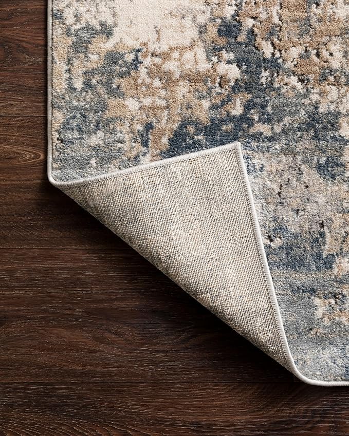 Loloi Teagan Collection TEA-06 Sand/Mist 2'-8" x 13' Runner Rug, Large, Soft Neutral Rug, High-Traffic for Living Room, Bedroom, Home Office, Dining Area