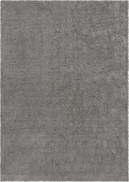 Unique Loom Solid Shag Collection Area Rug (10' x 13' 11" Rectangle, Cloud Gray)