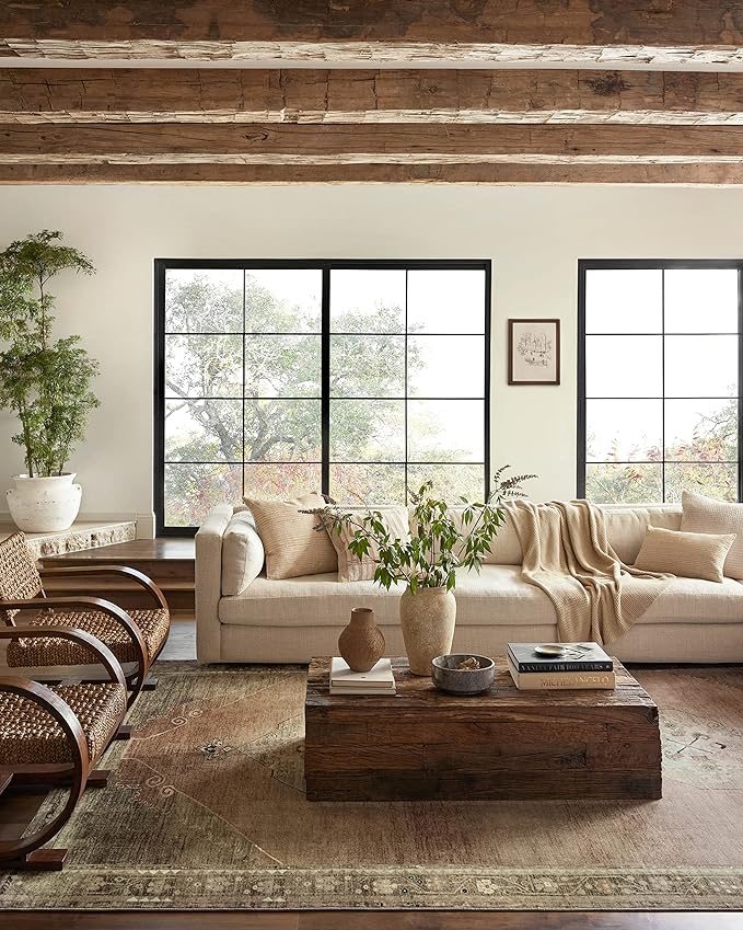 Loloi Magnolia Home by Joanna Gaines Sinclair Collection SIN-06 Clay/Tobacco 2'-3" x 3'-9", .25" Pile Height, Machine Washable, Accent Rug