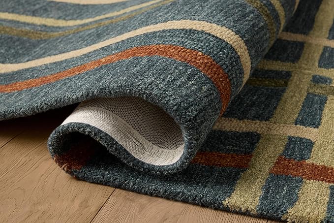 Loloi Magnolia Home by Joanna Gaines Waylon Collection WAY-01 Denim/Multi 9'-3" x 13' Area Rug