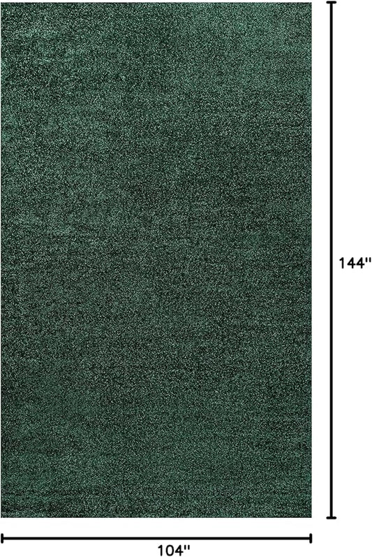 JONATHAN Y Haze Solid Low-Pile Emerald Indoor Area Rug 9x12, Coastal,Bohemian,Minimalist,Classic, Easy-Cleaning for Living Room,Bedroom,Kitchen,Pet Friendly,Non-Shedding (SEU100L-9)