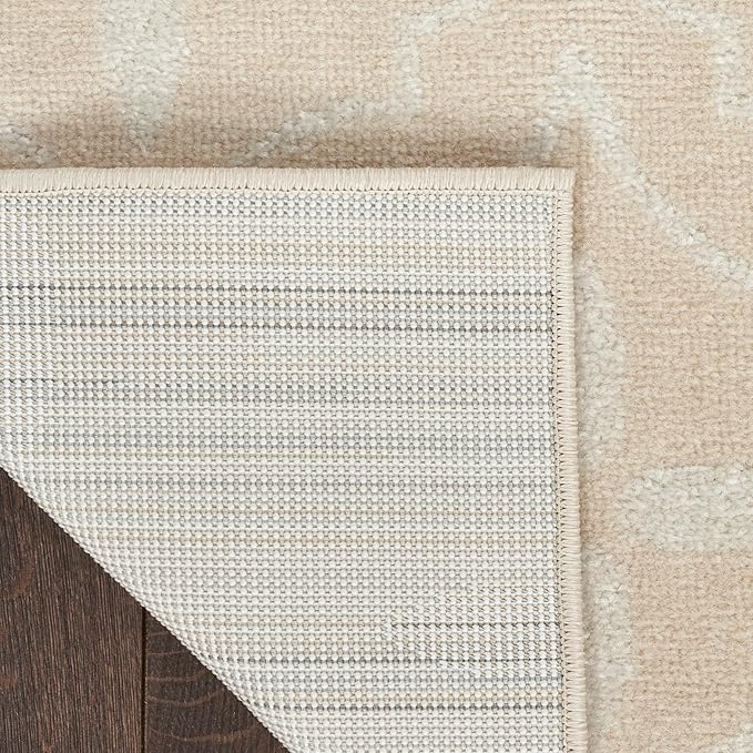 Nourison Home Nourison Essentials Ivory Beige 2'2" x 7'6" Area Rug - Easy Clean, Non Shedding, Bed Room, Living Room, Dining Room, Kitchen (8' Runner)
