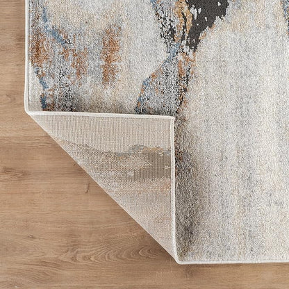 Rugshop Contemporary Gray Striated Area Rug Durable, Kid & Pet Friendly 2' 3" x 8' Runner Ideal for Hallway, Kitchen, Entryway, or Behind The Sofa