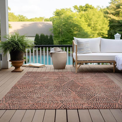 Addison Rugs Chantille ACN591 Salmon 2'6" x 3'10" Indoor Outdoor Area Rug, Easy Clean, Machine Washable, Non Shedding, Bedroom, Living Room, Dining Room, Kitchen, Patio Rug