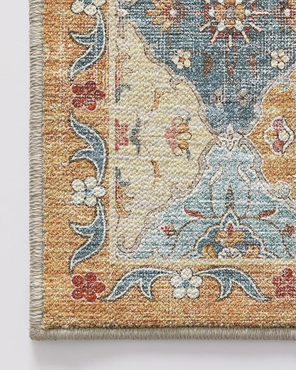 LUMI Washable Kitchen Rug 2x6 for Floor, Non Slip Runner Rugs with Rubber Backing, Low Pile Comfort Area Carpet for Standing, Living Room, Entryway, Laundry, Hallways