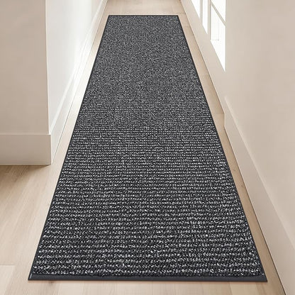 BEQHAUSE Hallway Runner Rugs 2x8, Hallway Rug Non-Slip Washable(Rolled-Up NO Creases), Runner Rug Absorbent Stain Resistant Hall Rug Carpet Runner, Entryway Rugs Floor Mat Laundry Room Rugs, Charcoal